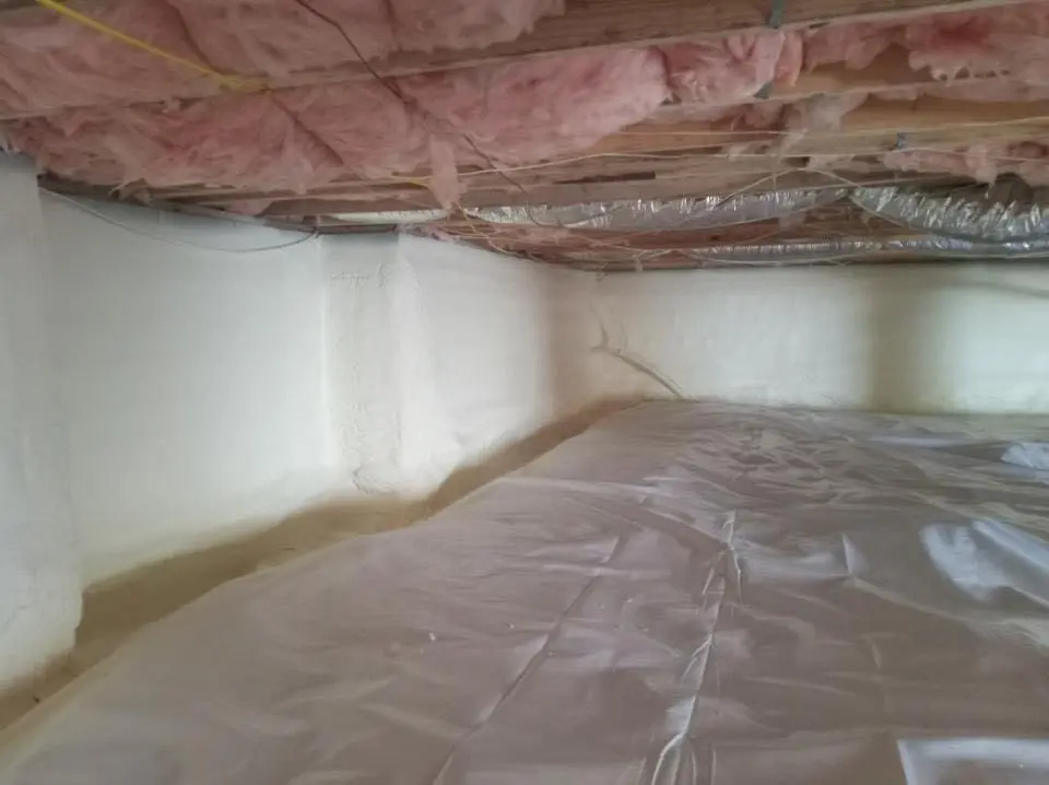 Crawl space encapsulation with closed-cell spray foam for Attic Insulation in Lake Oswego